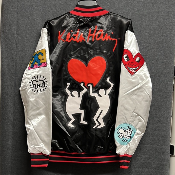 NWT - Reason Men’s Embroidery Patchwork Satin Varsity Jacket - Size Large - Picture 5 of 13